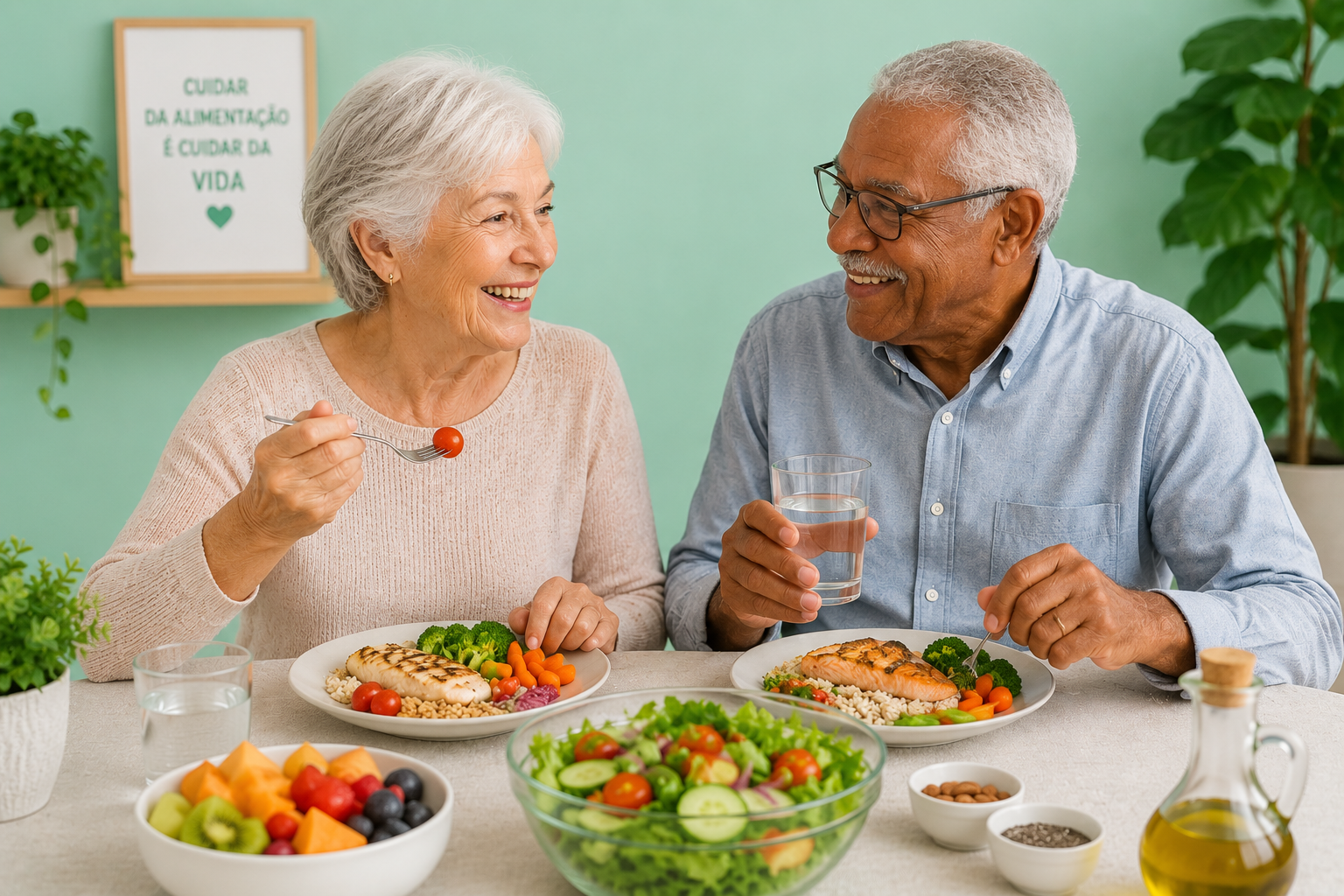 Idosos se alimentando bem - nutrição na terceira idade